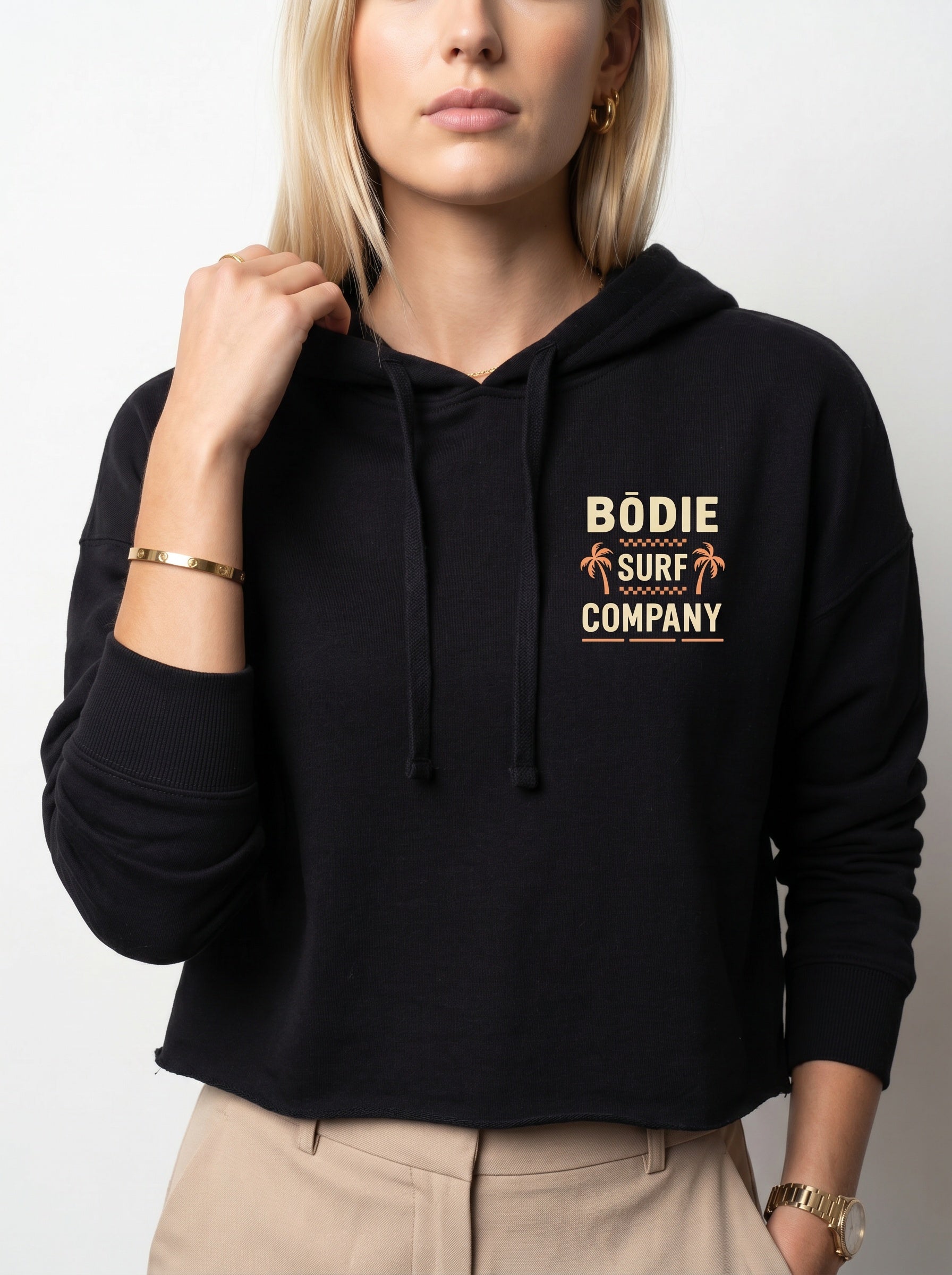 Double Palm Cropped Hoodie