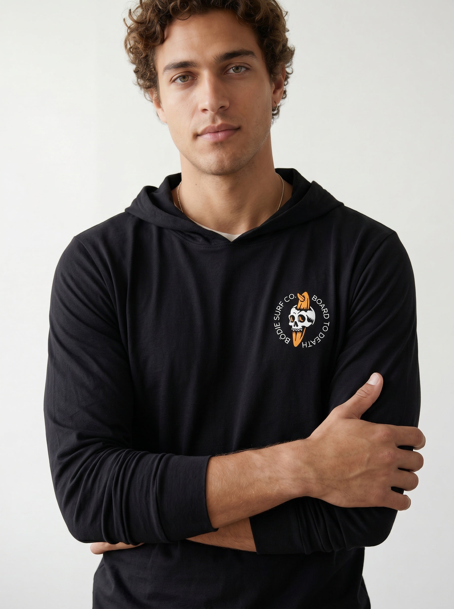 Board to Death Hooded Long Sleeve Tee