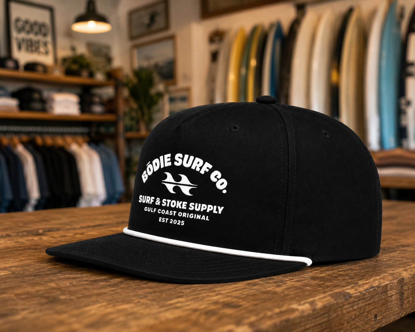 Bōdie Surf & Stoke Embroidered Rope Hat
