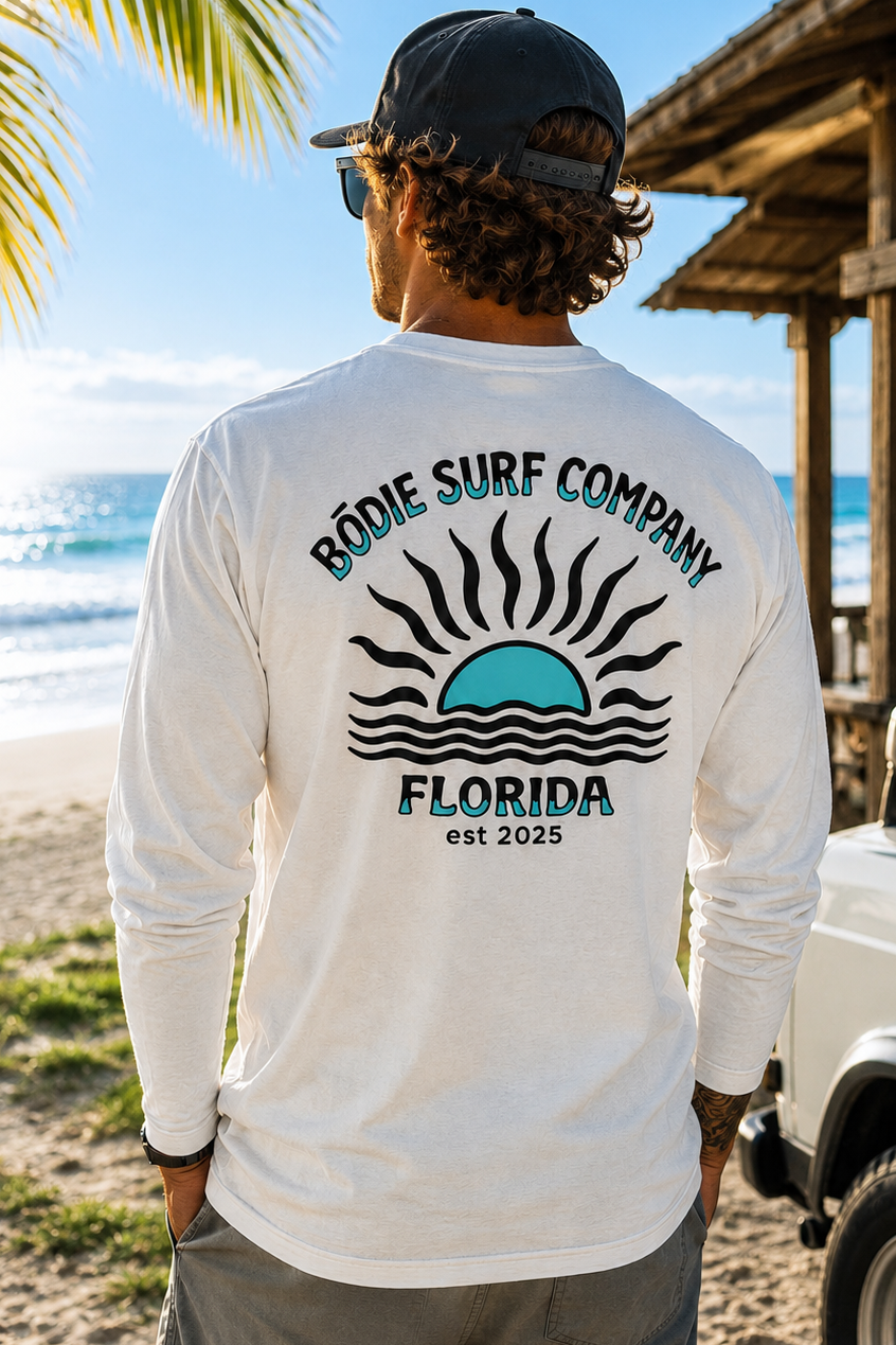 Teal Sun Long Sleeve Tee