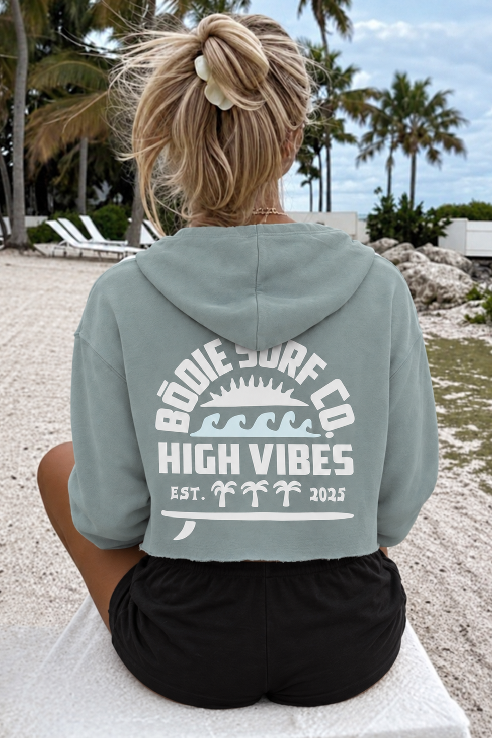 High Vibes Cropped Hoodie