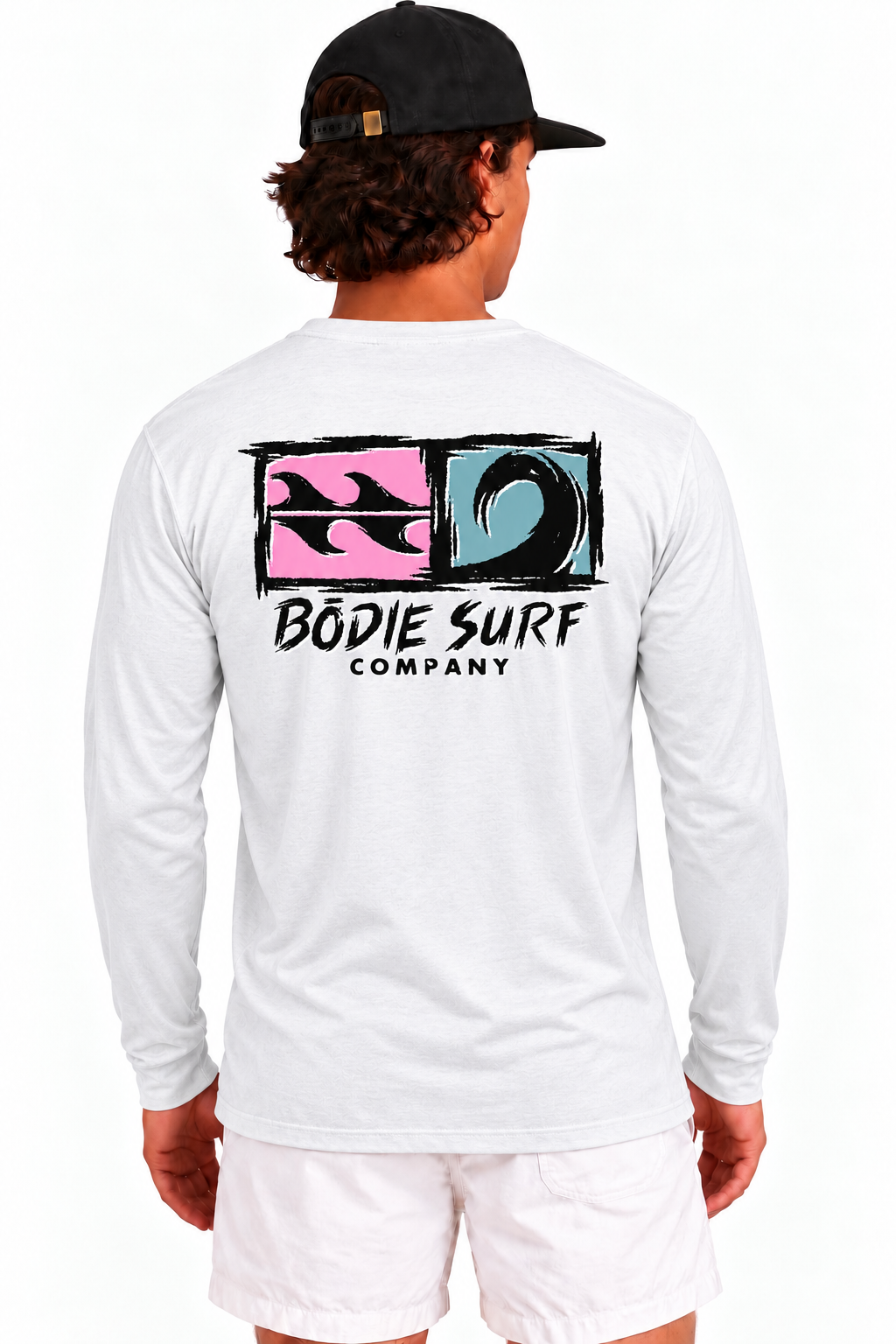 Logo &amp; Wave Long Sleeve Tee