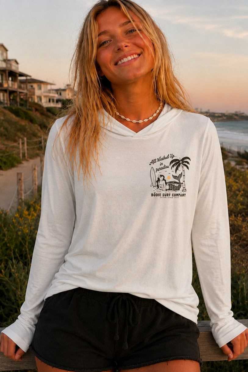 Washed Up Hooded Long Sleeve Tee