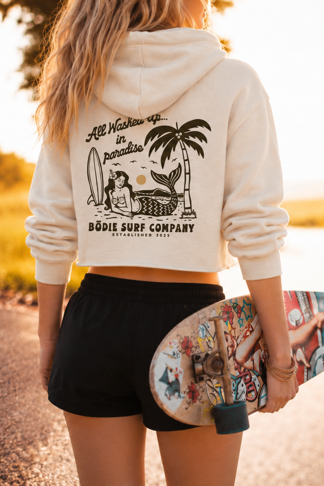 Washed Up Cropped Hoodie