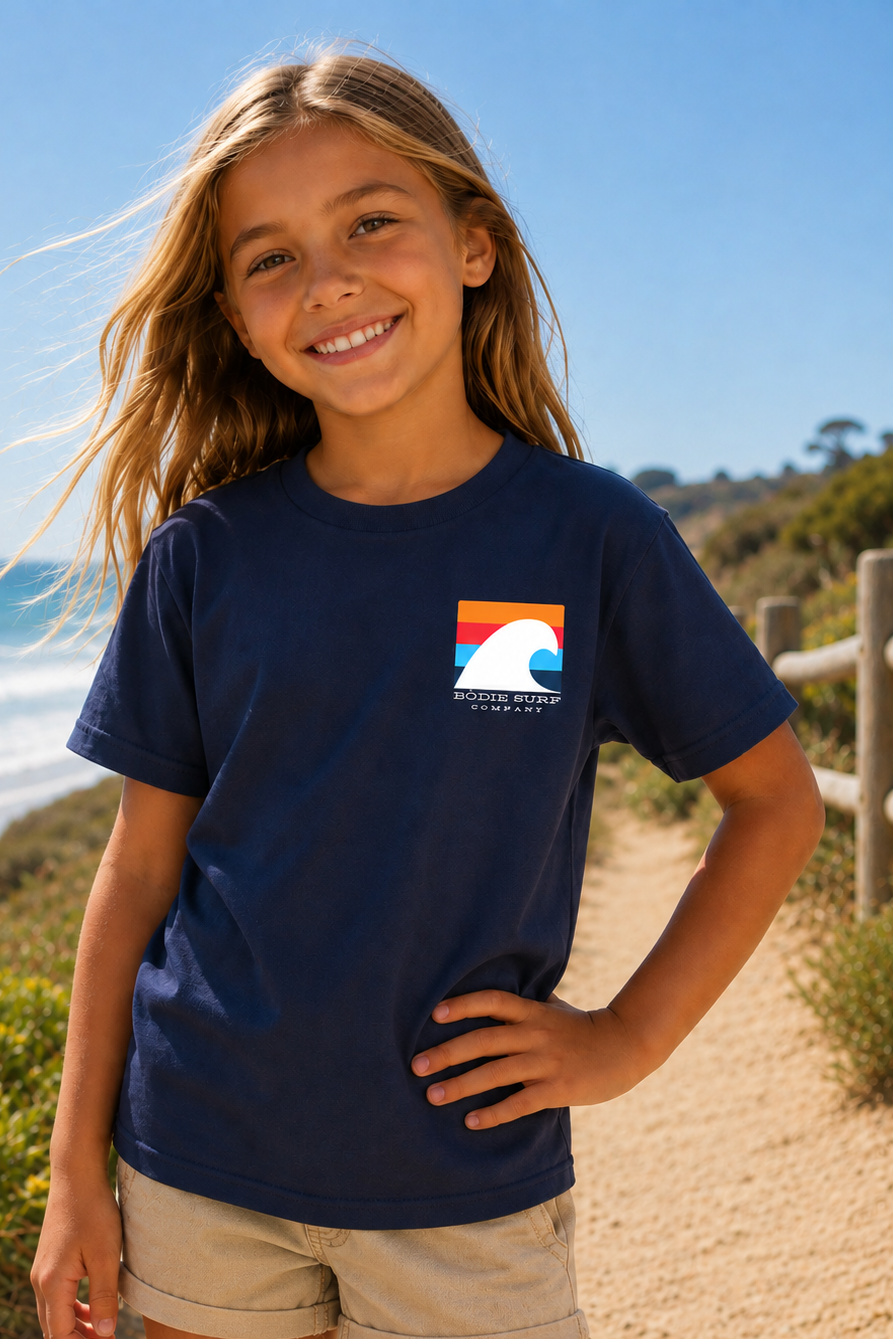 White Wave Youth Tee
