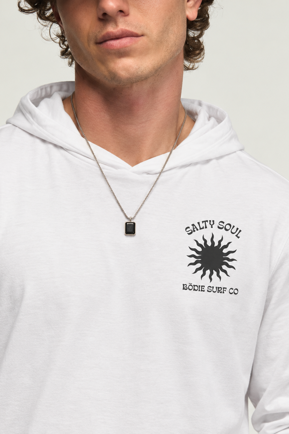 Salty Soul Hooded Long Sleeve Tee