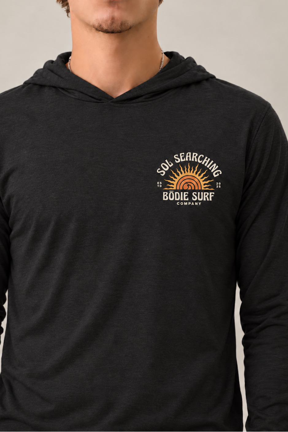 Sol Searching Hooded Long Sleeve Tee
