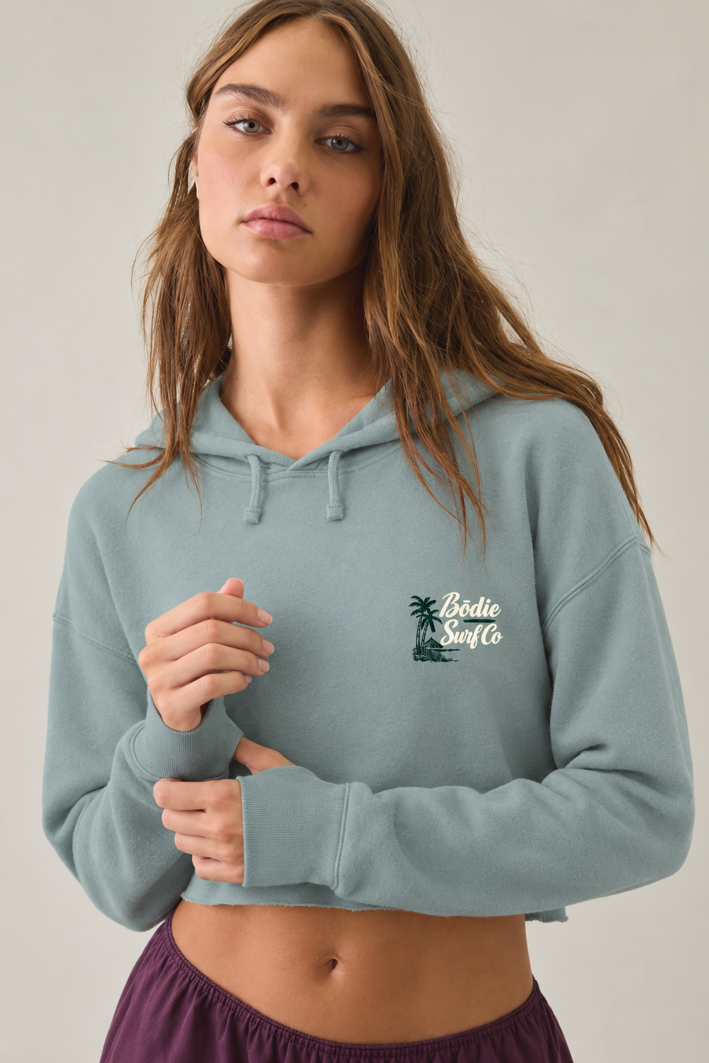Coastal Vibes Cropped Hoodie