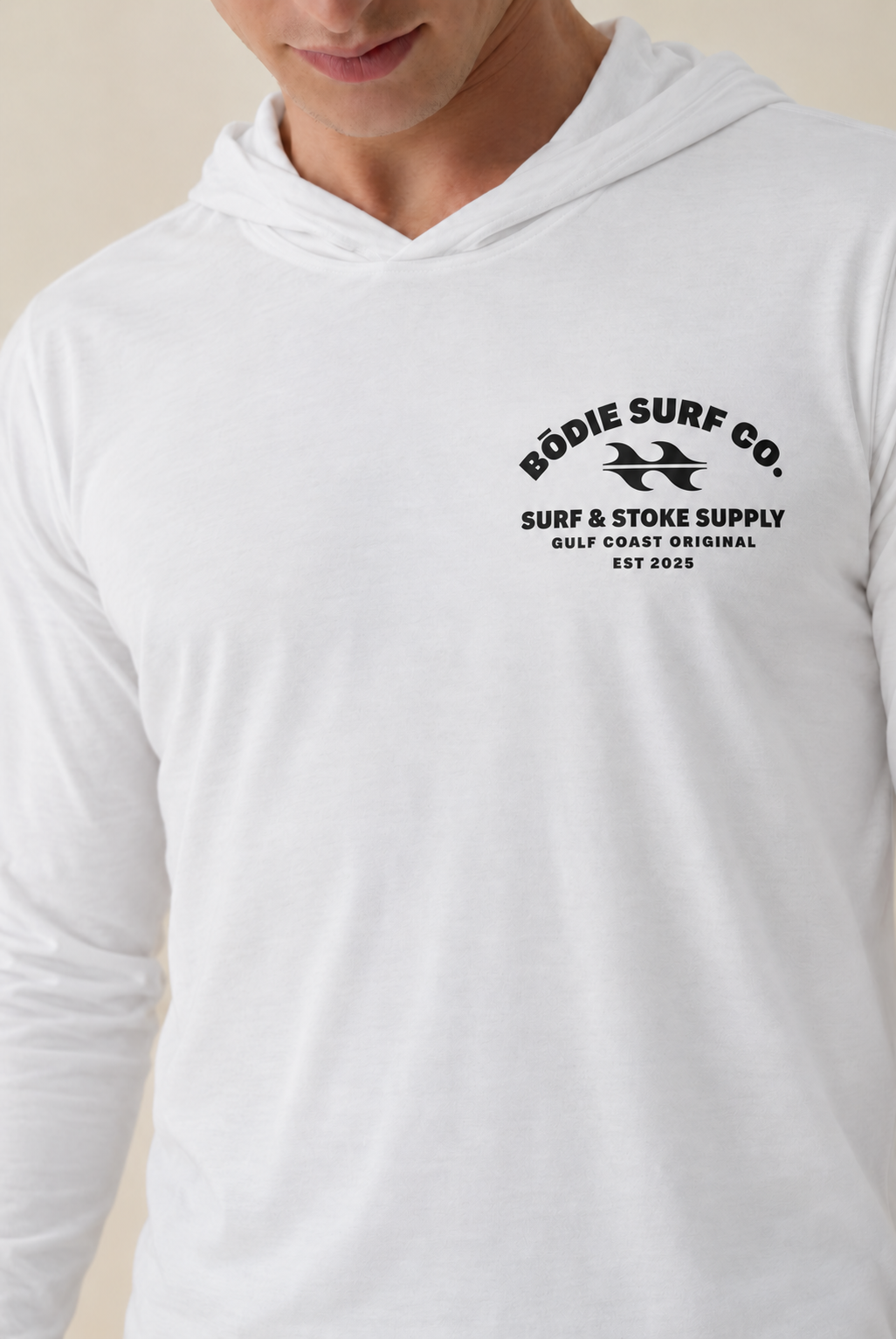 Surf &amp; Stoke Hooded Long Sleeve Tee