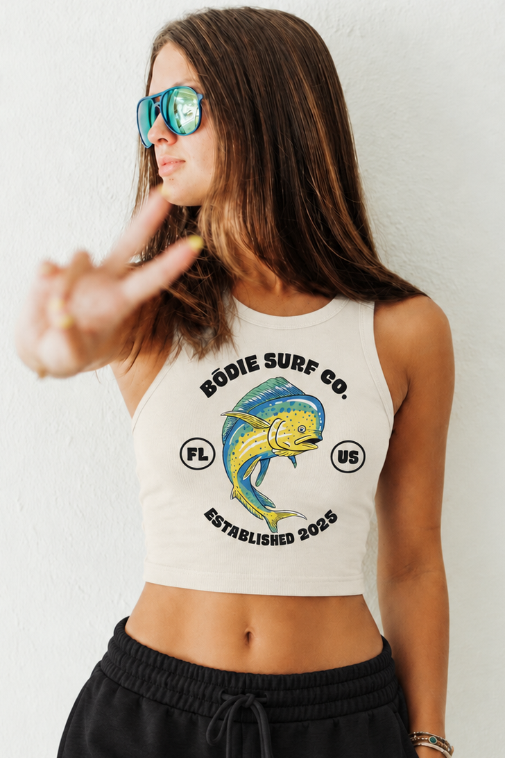 Mahi Mahi womens crop top tank top