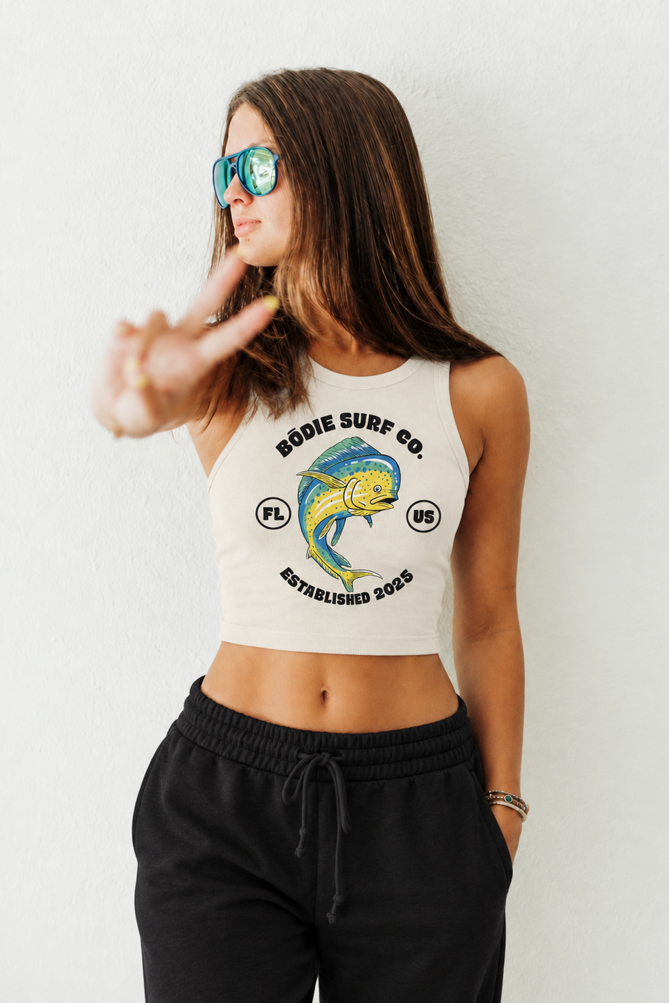 Mahi Mahi womens crop top tank top