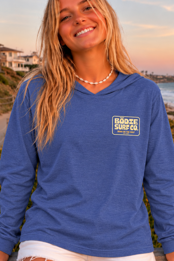 Born on the Gulf Hooded Long Sleeve Tee