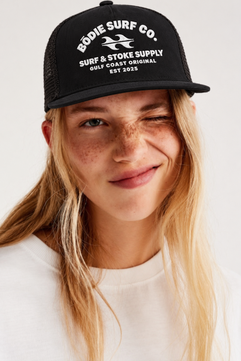 Surf & Stoke Embroidered Snap Back Hat