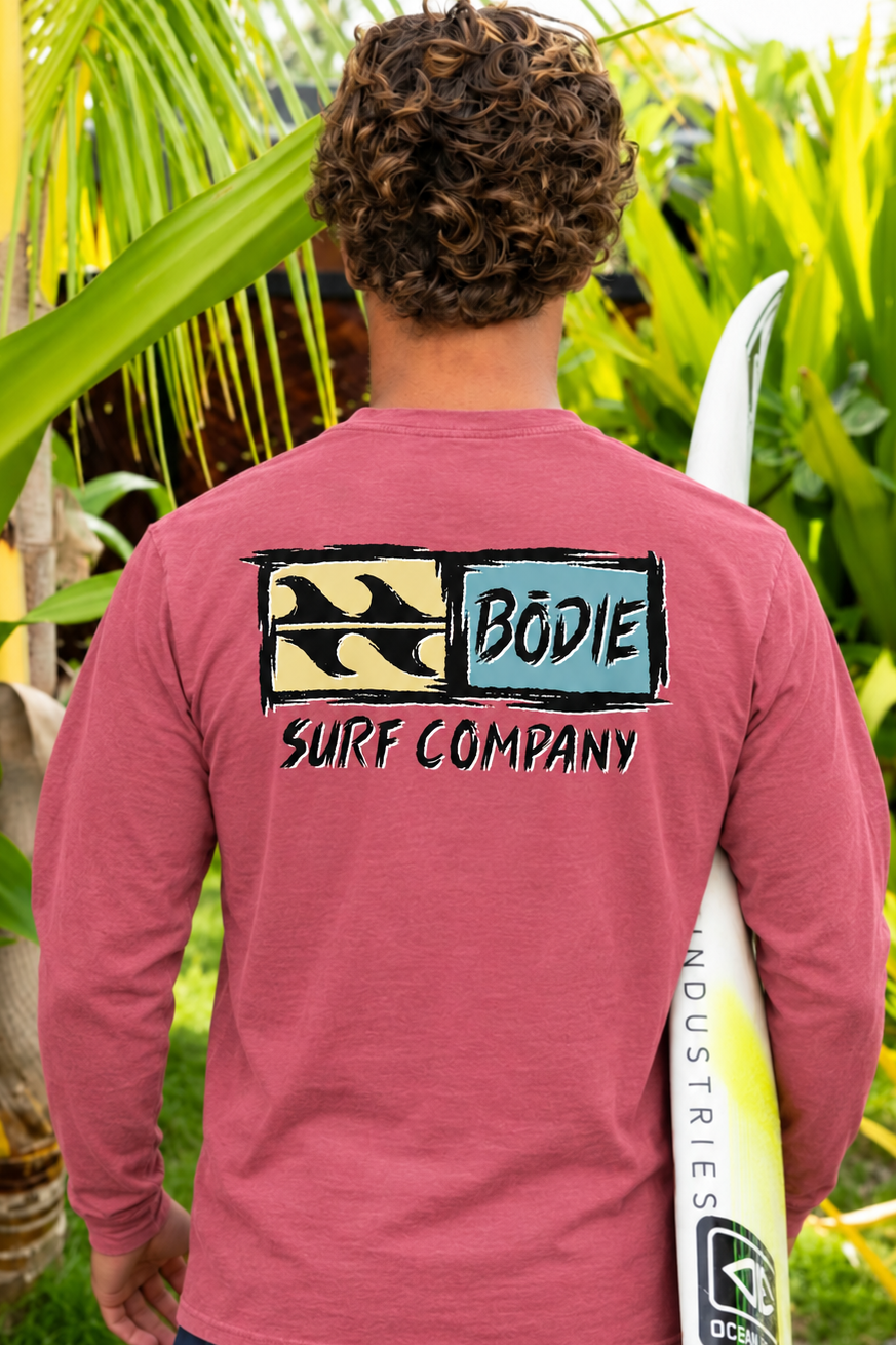 Distressed Logo Long Sleeve Tee