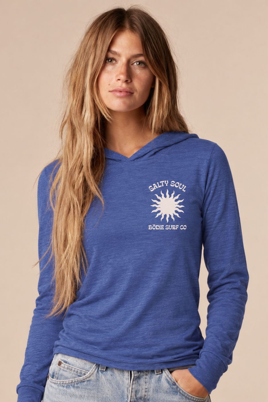 Salty Soul Hooded Long Sleeve Tee