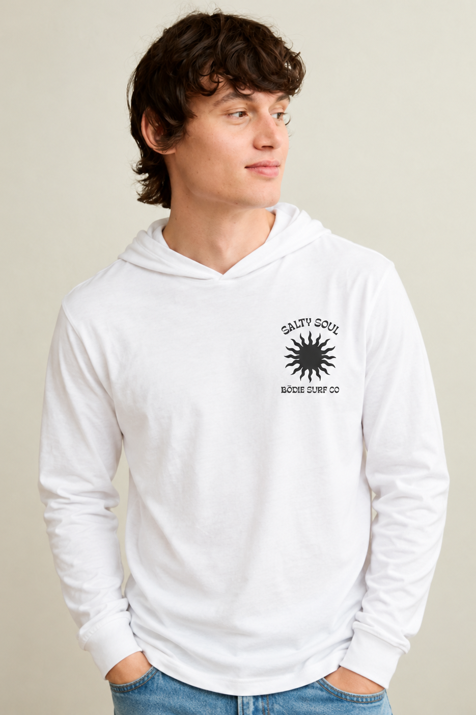 Salty Soul Hooded Long Sleeve Tee