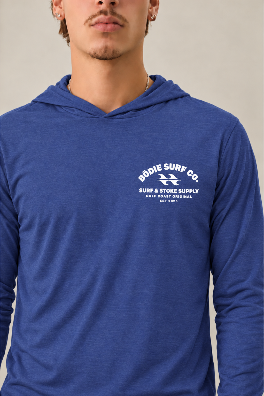 Surf &amp; Stoke Hooded Long Sleeve Tee