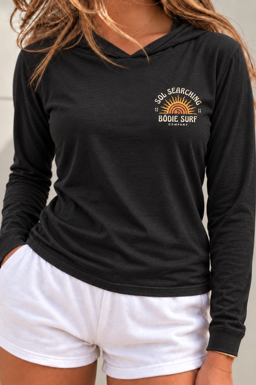 Sol Searching Hooded Long Sleeve Tee