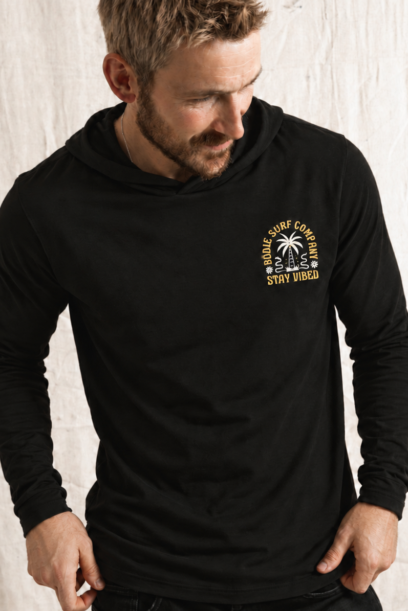Stay Vibed Hooded Long Sleeve Tee