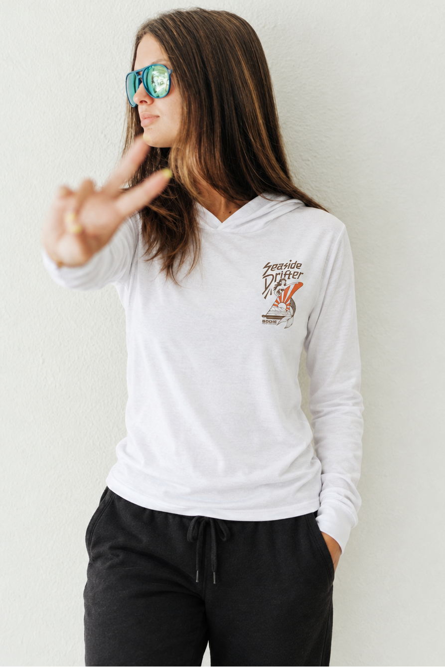 Seaside Drifter Hooded Long Sleeve Tee