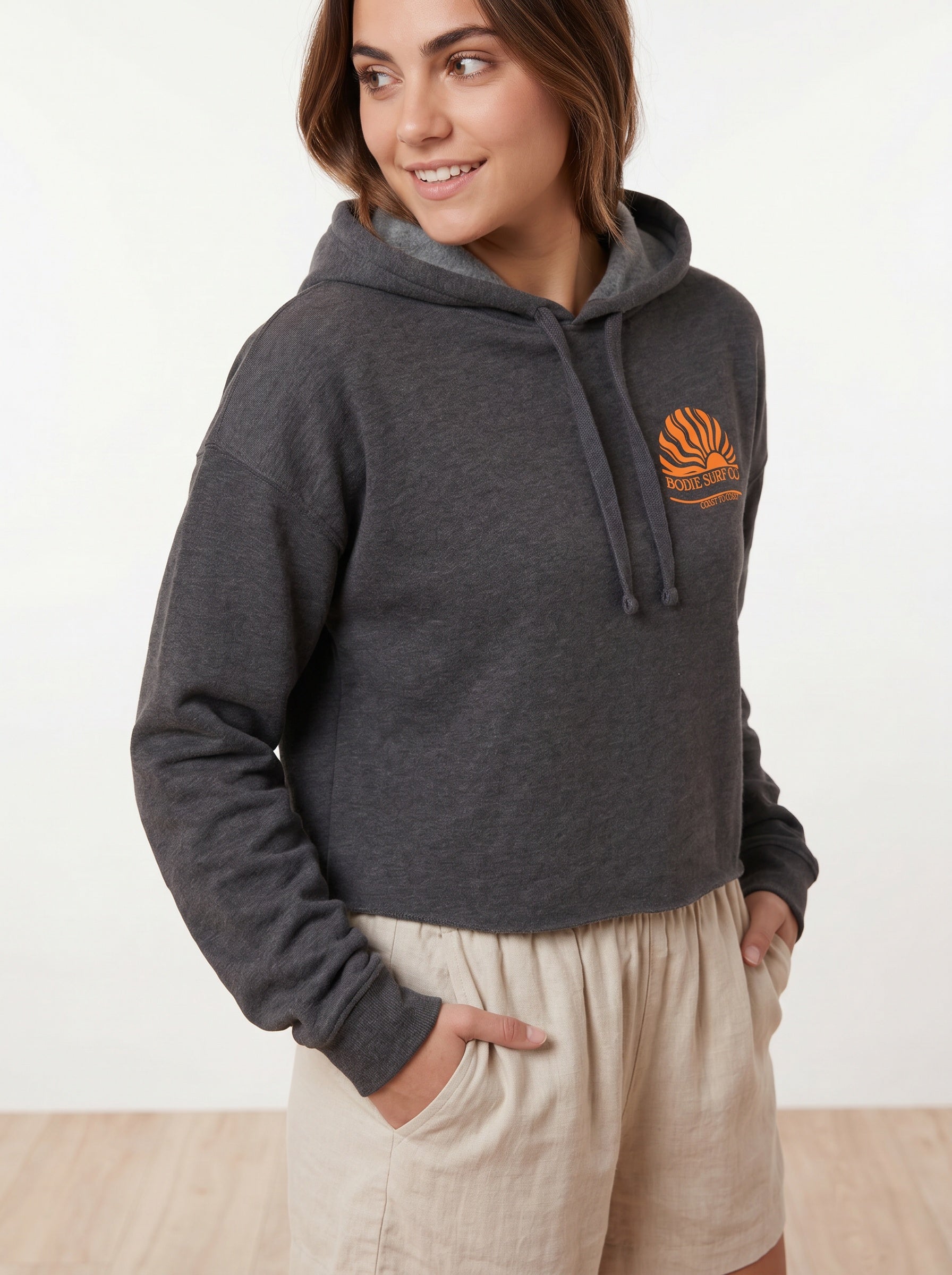 Coast to Coast womens cropped hoodie