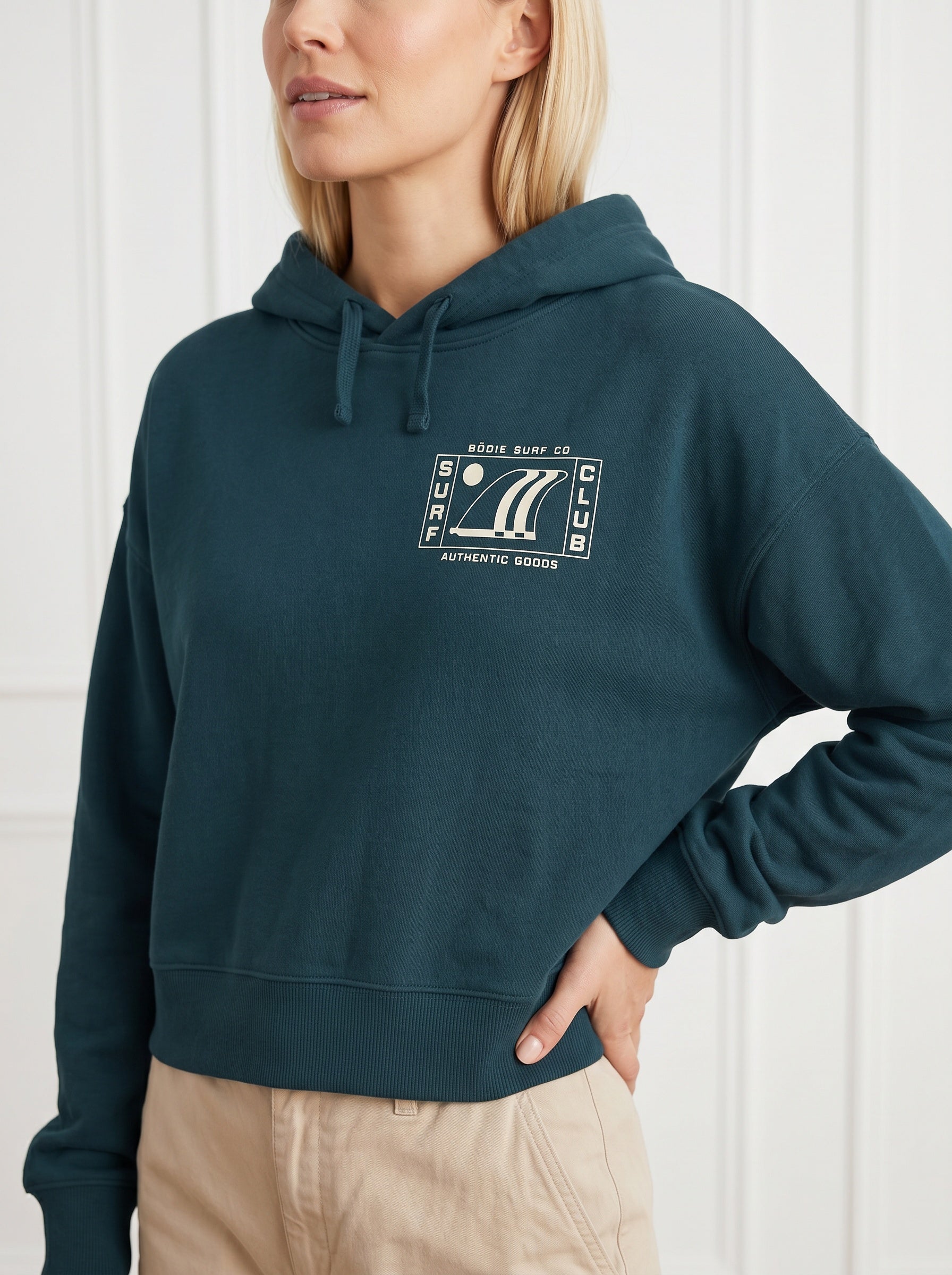 Fins Up Cropped Hoodie