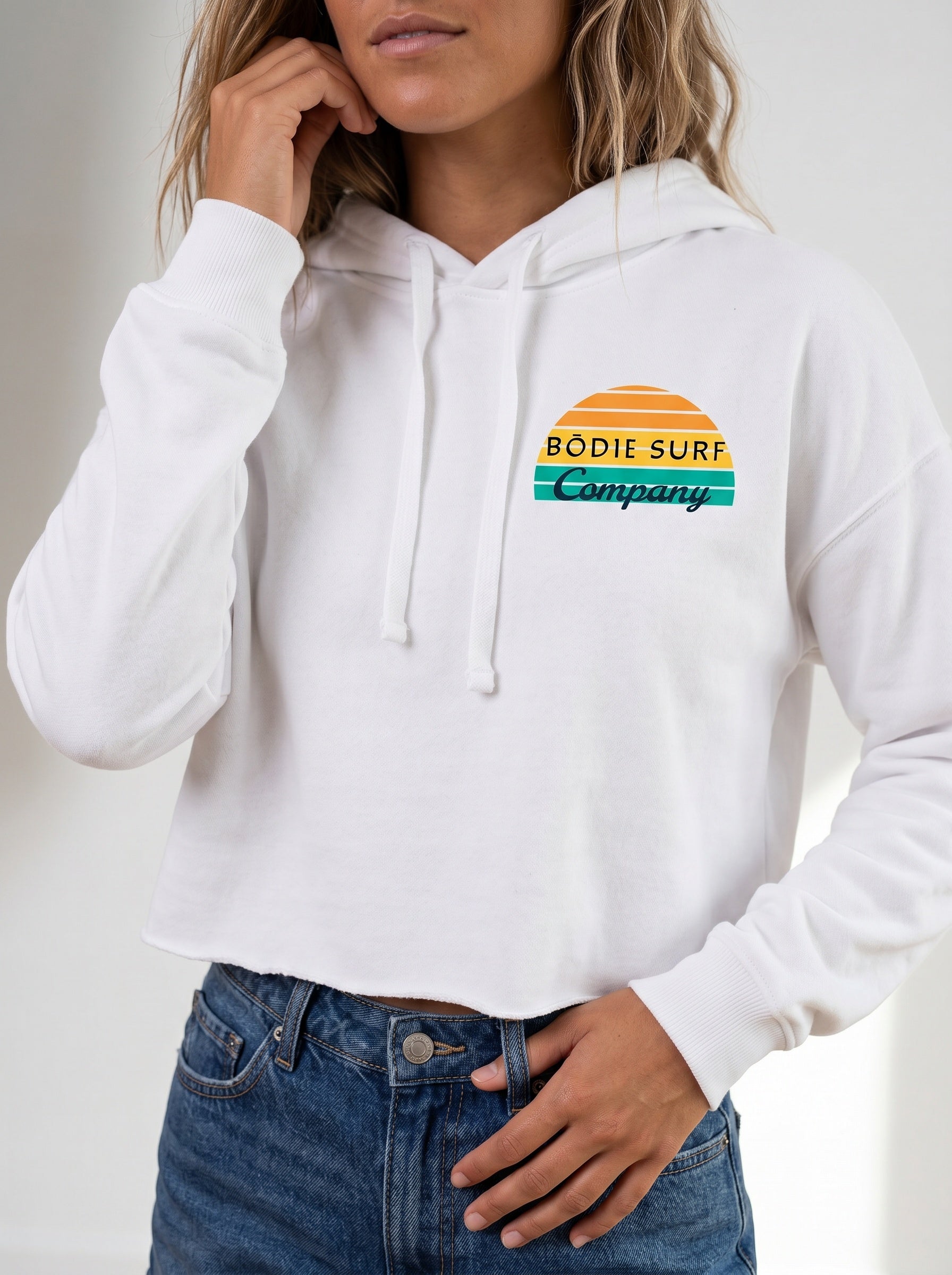 Blue Sunset Cropped Hoodie