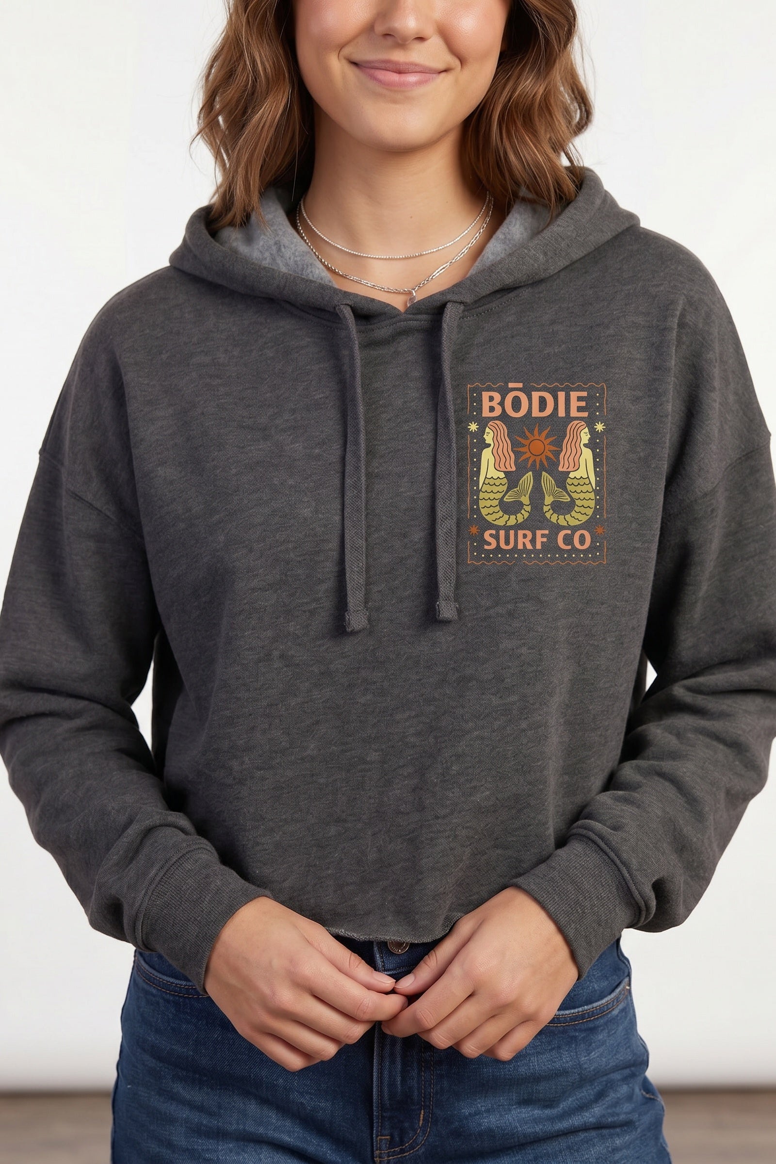 Mermaids Cropped Hoodie