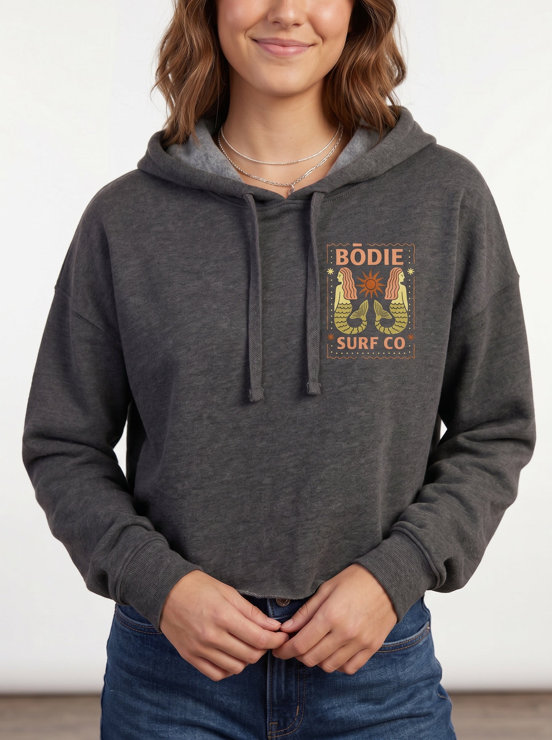 Mermaids Cropped Hoodie