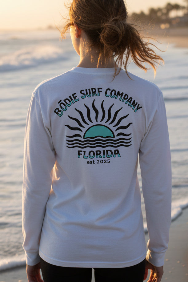 Teal Sun Long Sleeve Tee