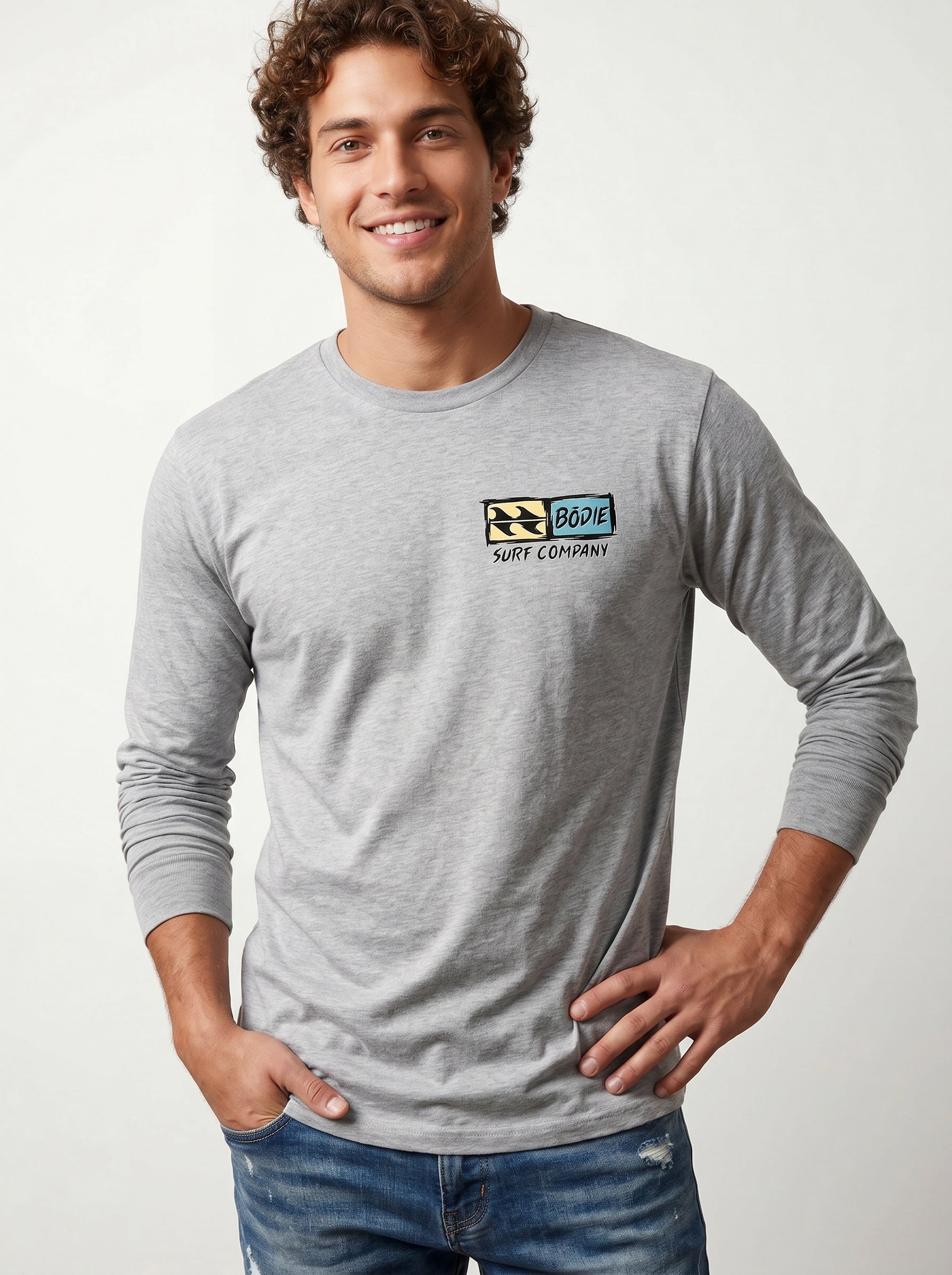 Distressed Logo long sleeve tee