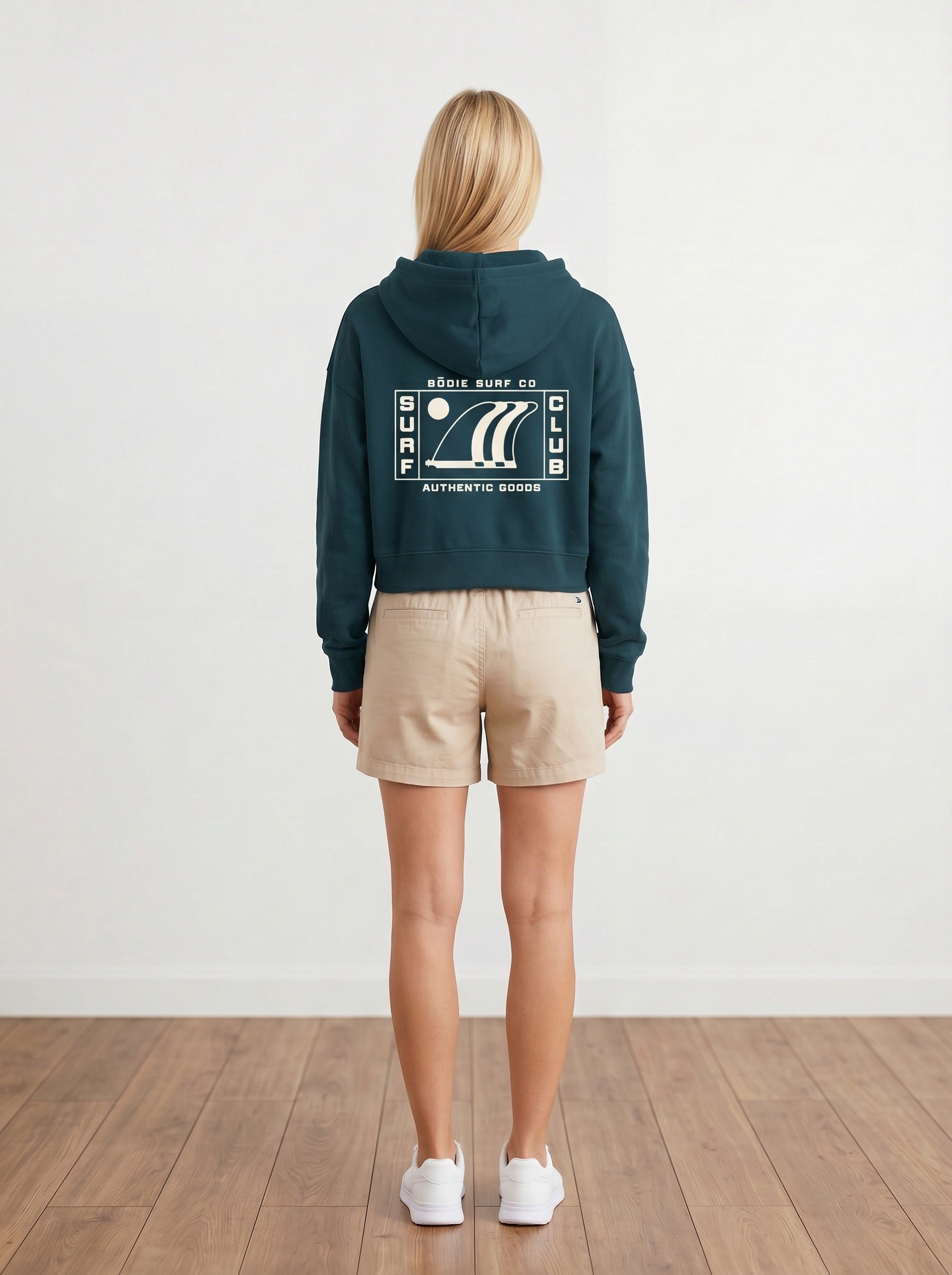 Fins Up Cropped Hoodie