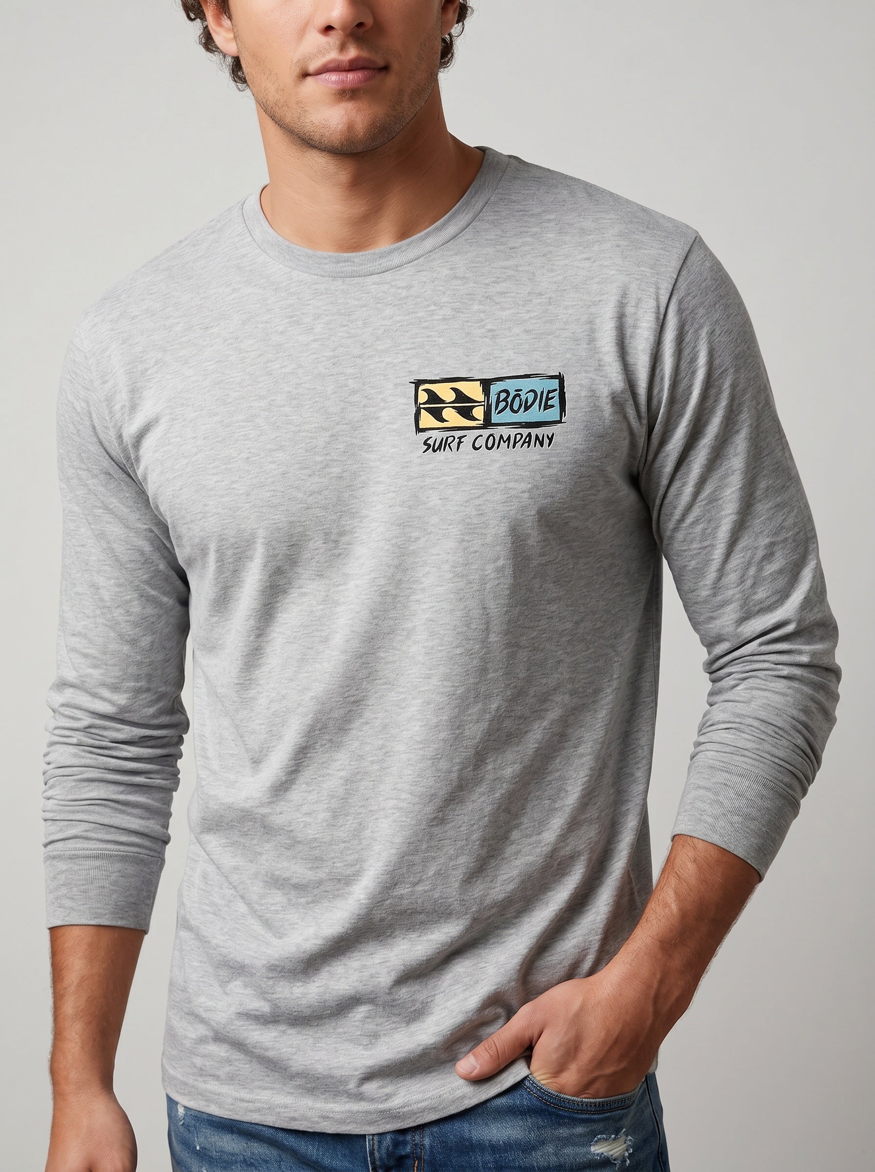 Distressed Logo long sleeve tee