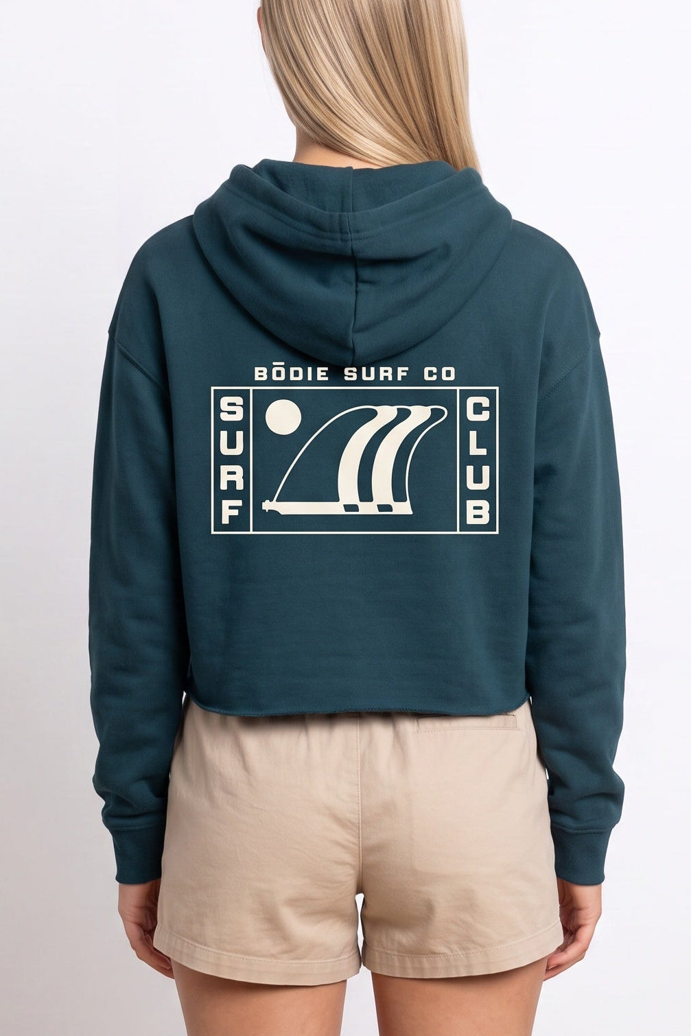 Fins Up Cropped Hoodie