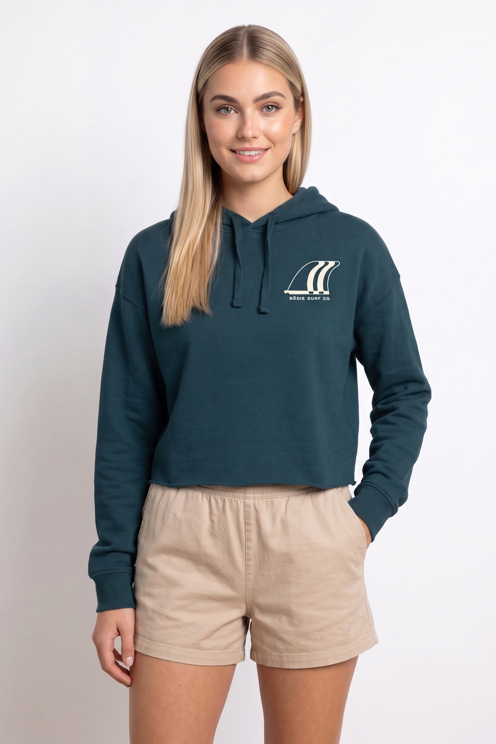 Fins Up Cropped Hoodie