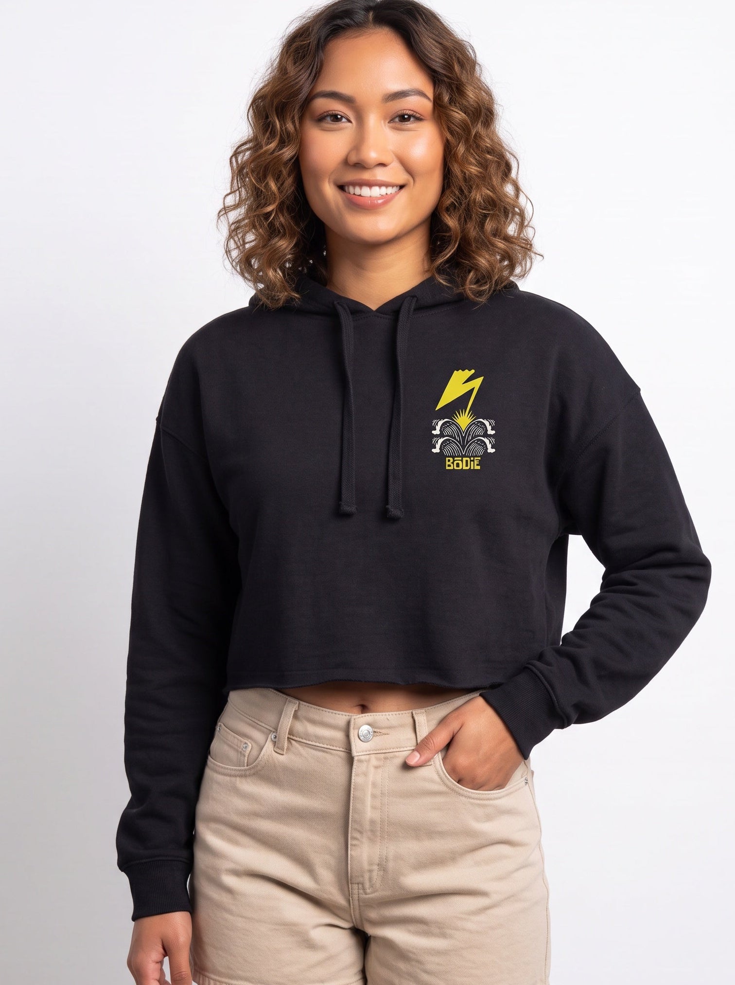 Bolt cropped hoodie