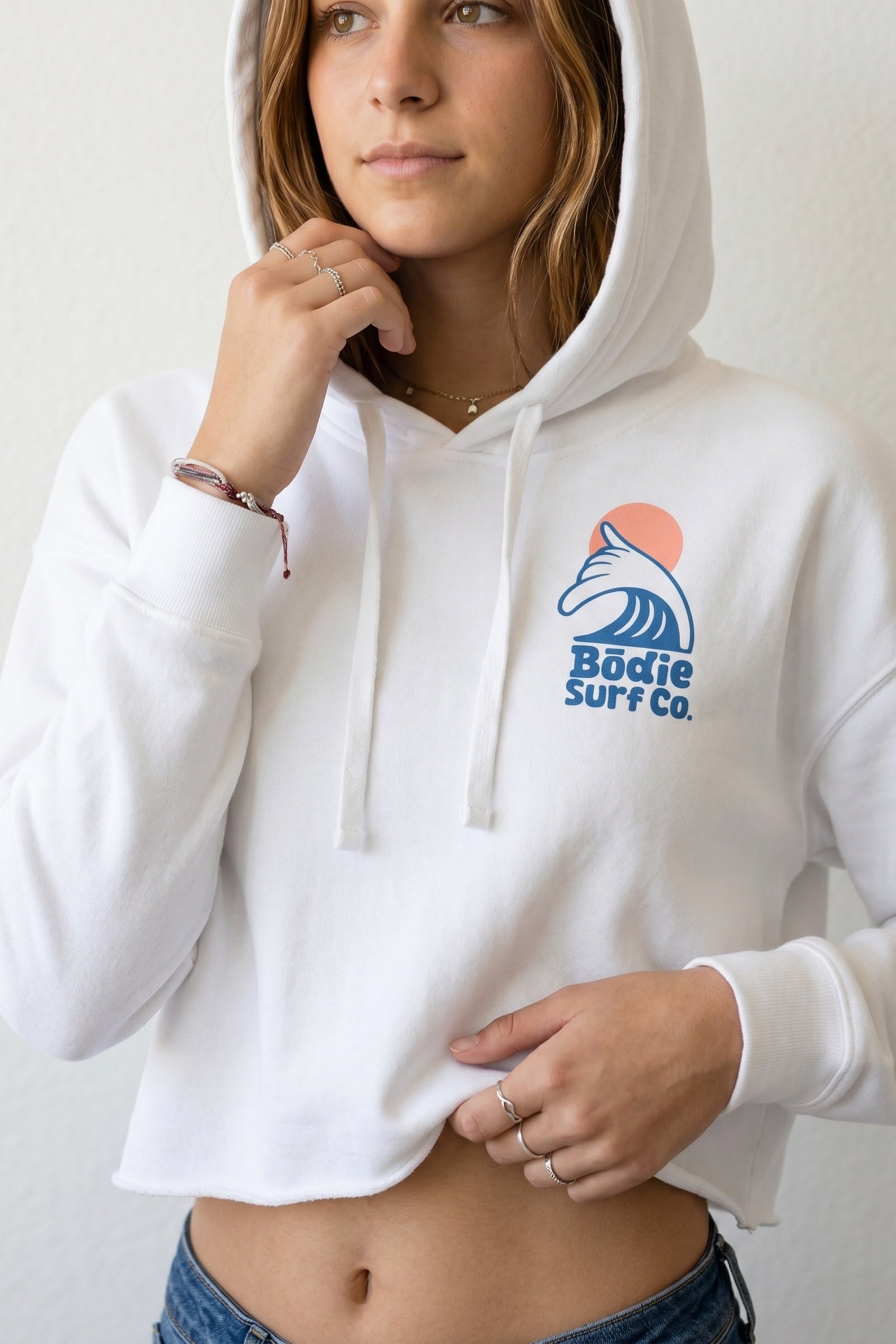 Shaka Cropped Hoodie