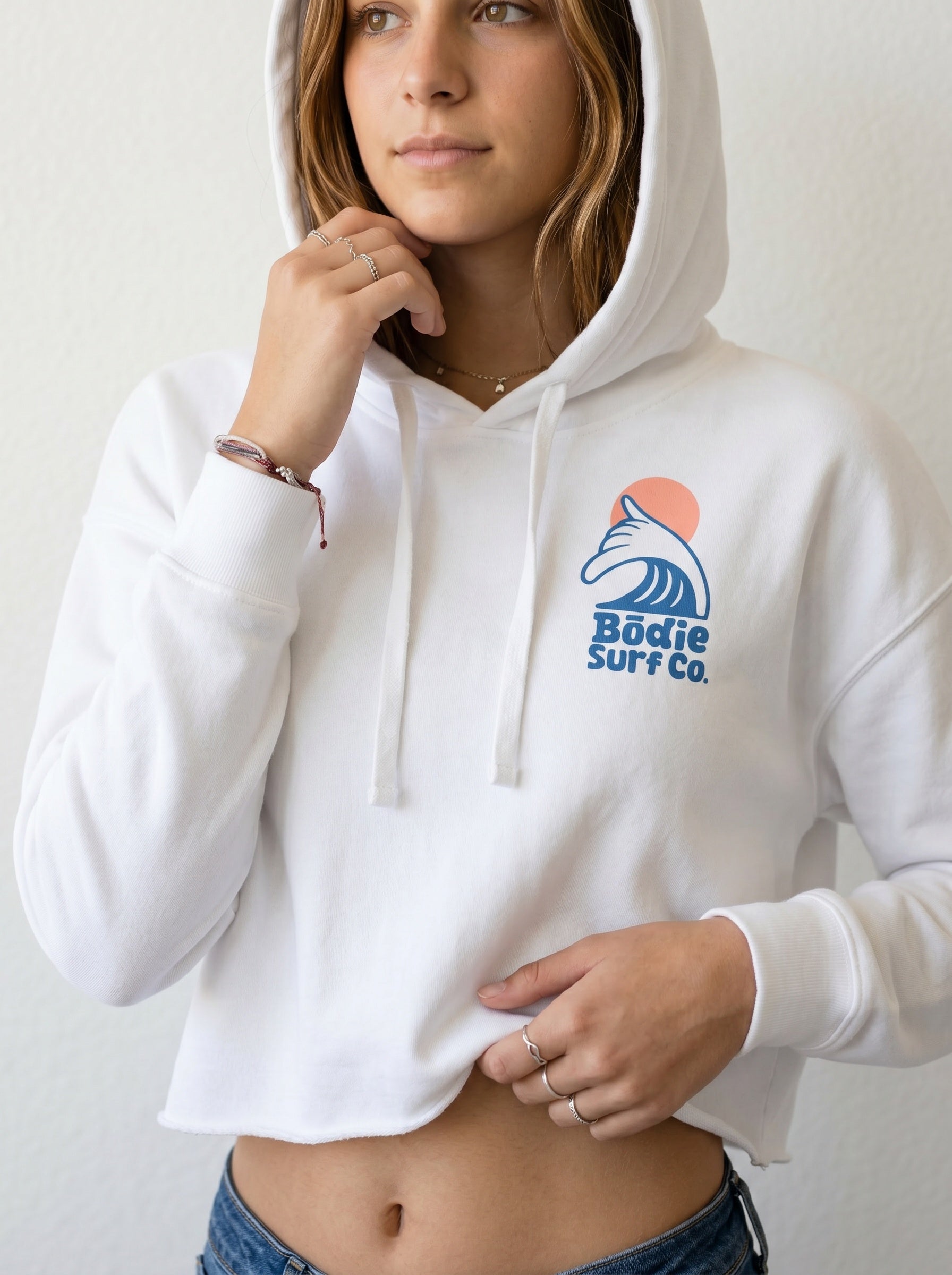 Shaka Cropped Hoodie