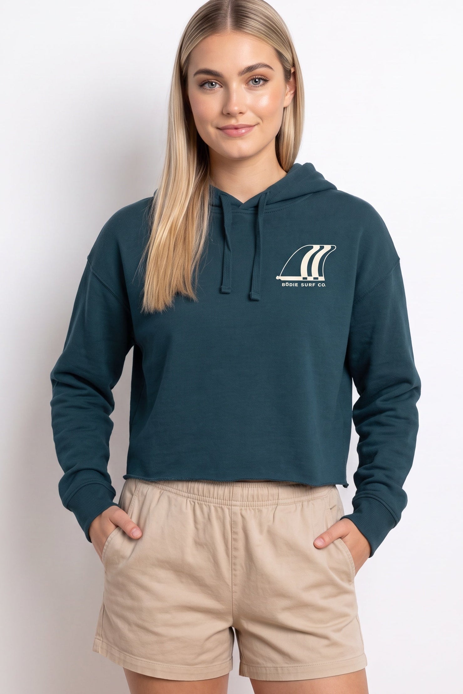 Fins Up Cropped Hoodie
