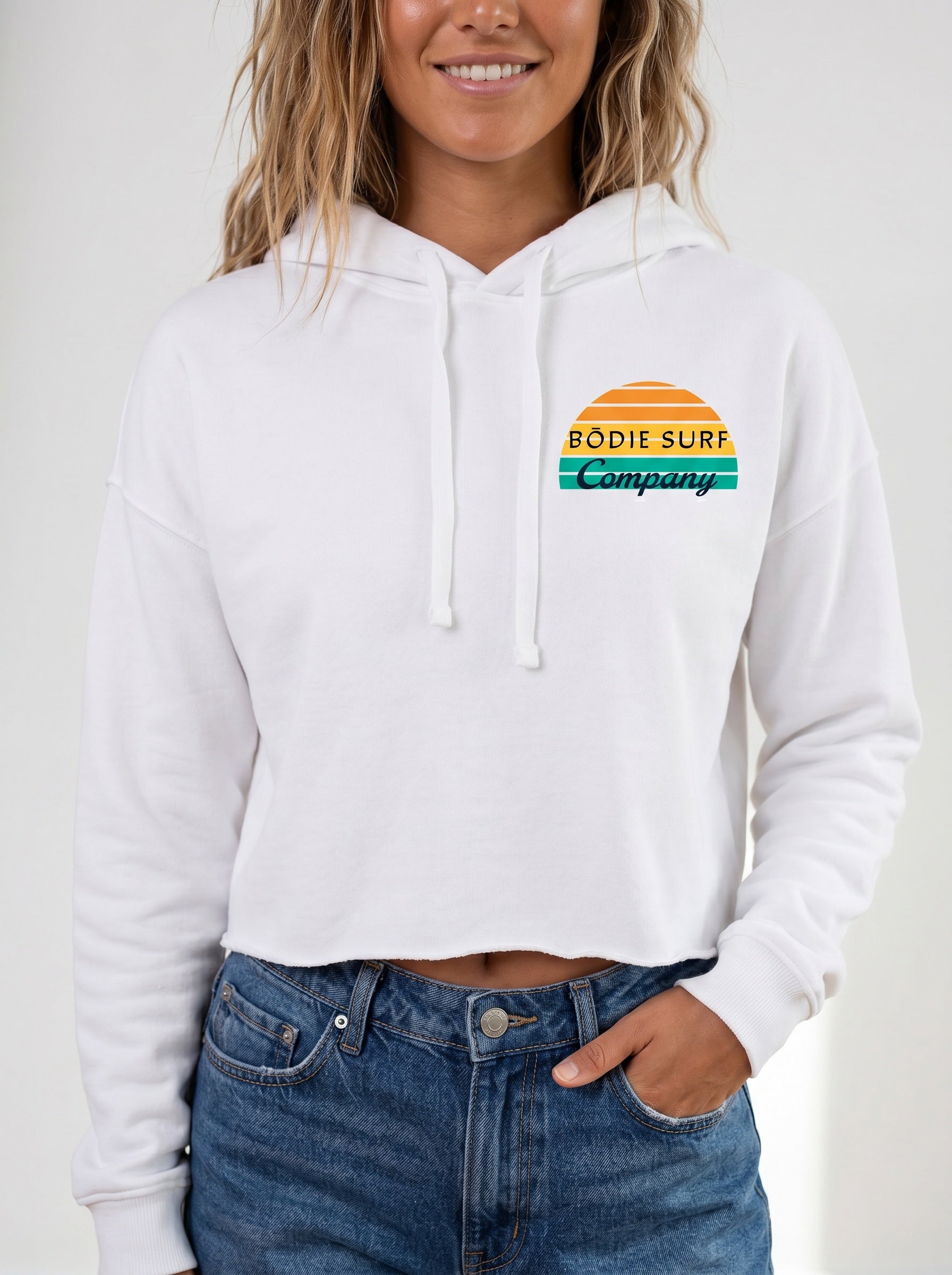 Blue Sunset Cropped Hoodie