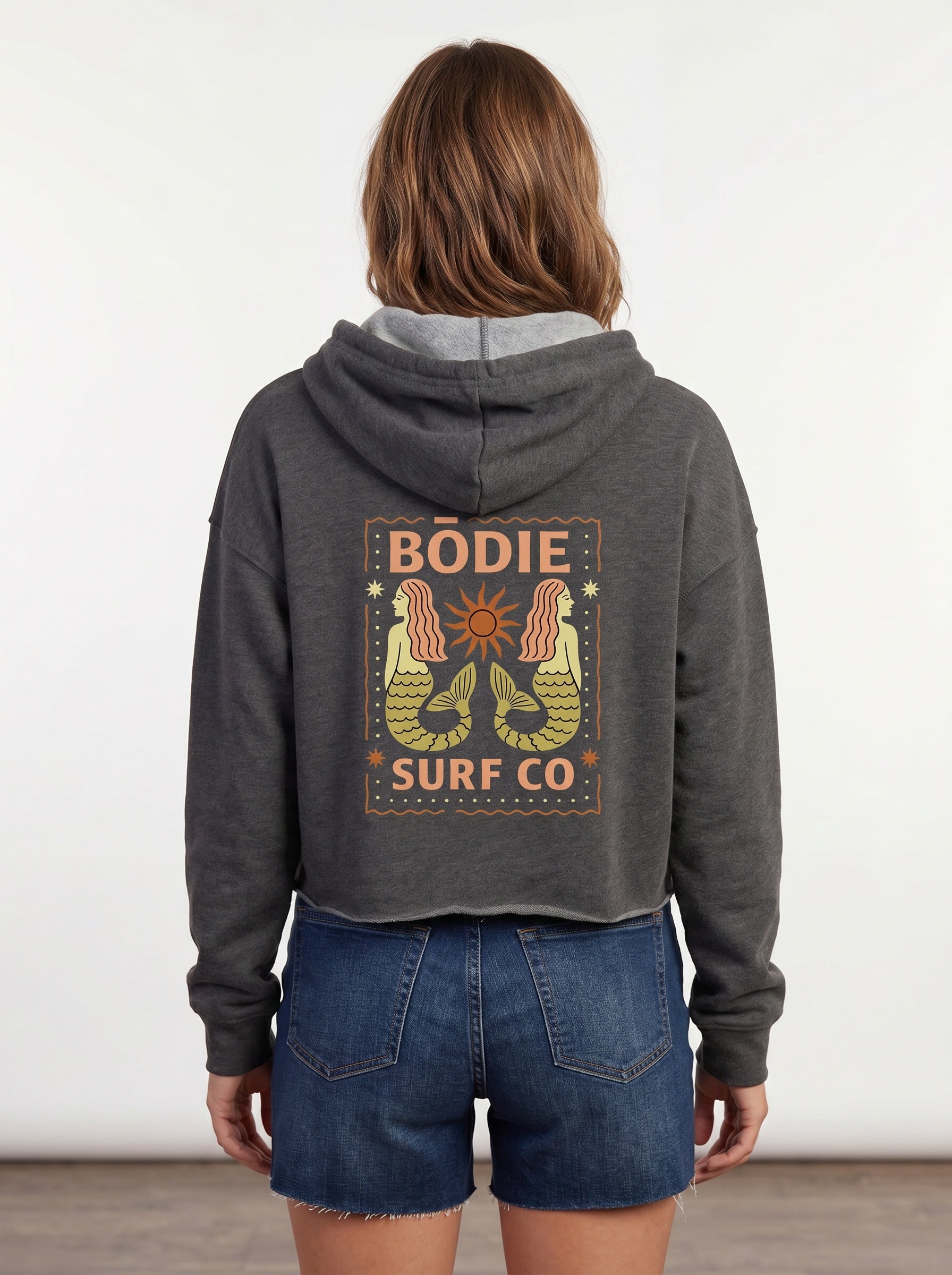 Mermaids Cropped Hoodie