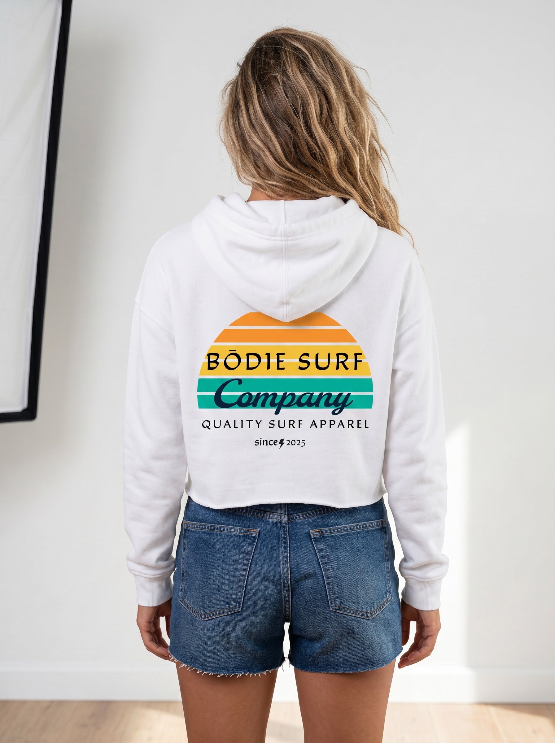 Blue Sunset Cropped Hoodie