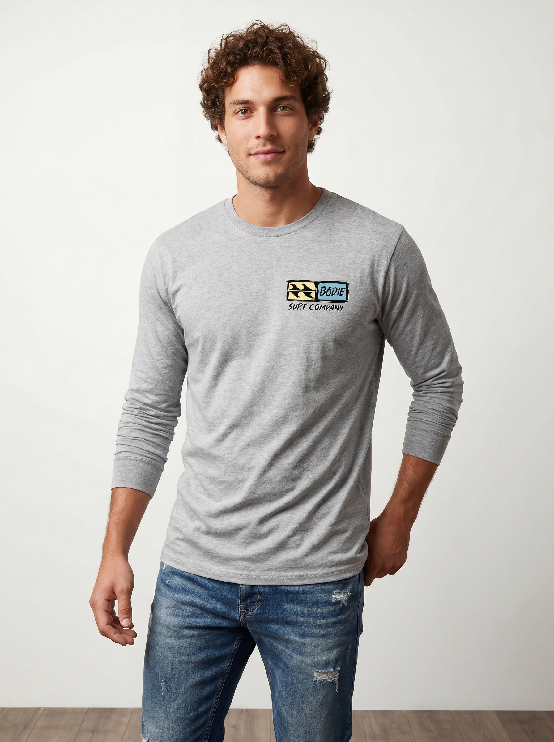 Distressed Logo long sleeve tee